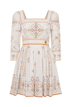 VESTIDO ALGODÓN ESTAMPADO PUNTO DE CRUZ