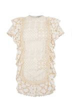 VESTIDO VOILE BORDADO CON FLECOS