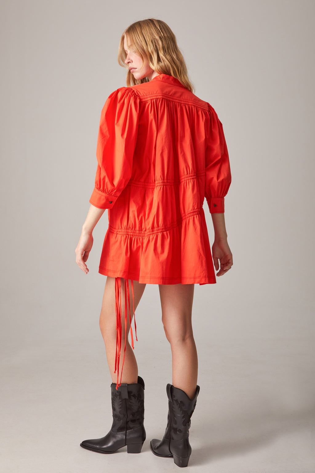 VESTIDO ALGODÓN MINI CON TRAFALUC