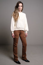 PANTALÓN BOLSILLOS LATERALES CAMEL