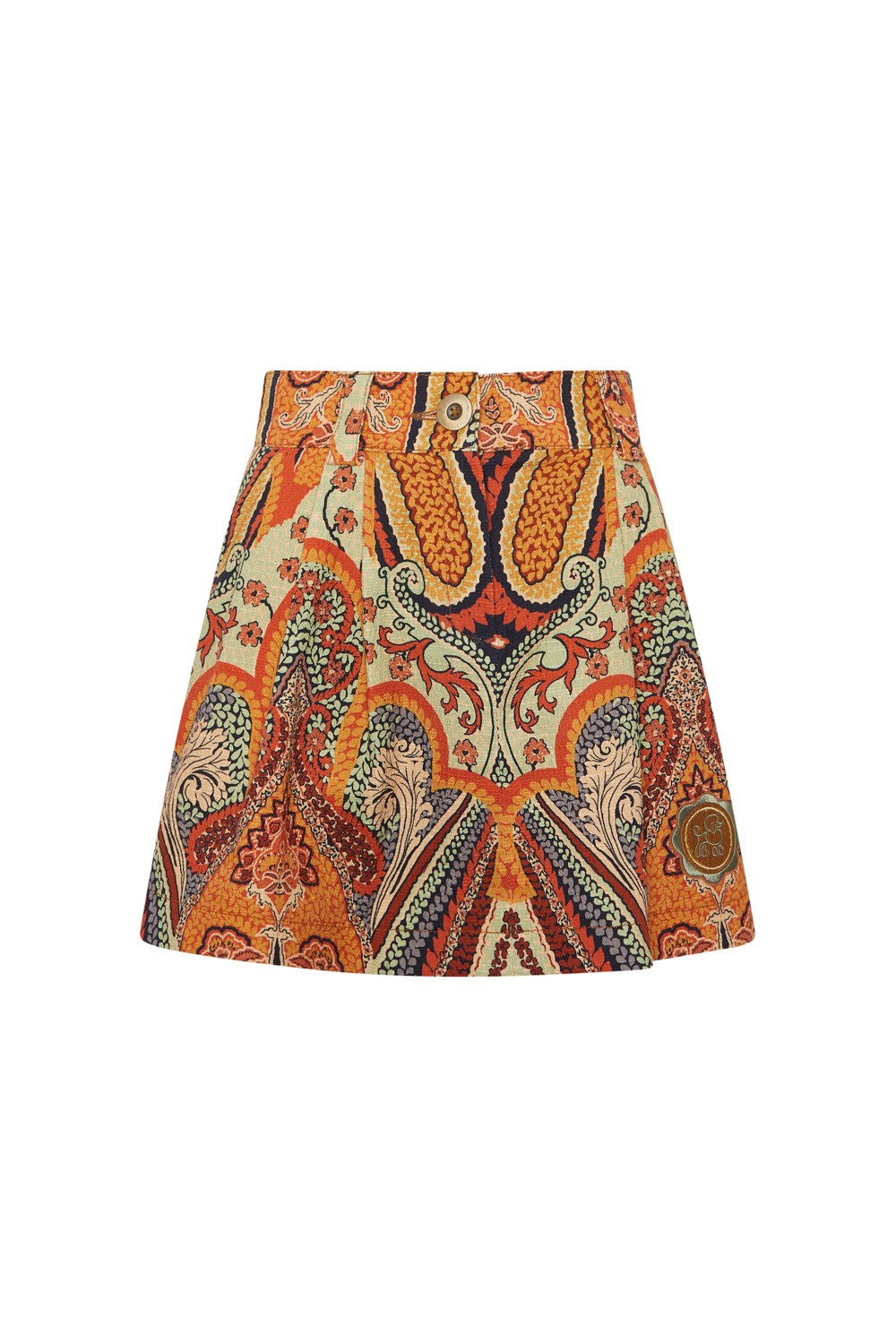 PAISLEY PRINT MINI SKIRT