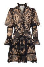 VESTIDO ROMANTICO EN GASA MANGA JAMON