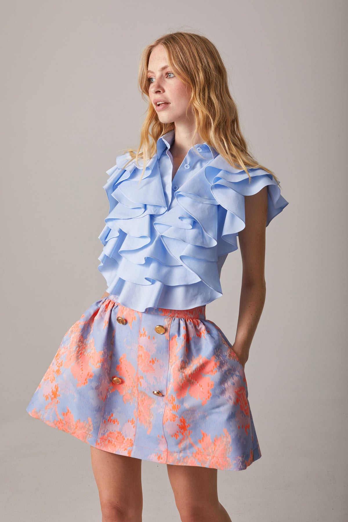 FALDA JACQUARD FLUOR