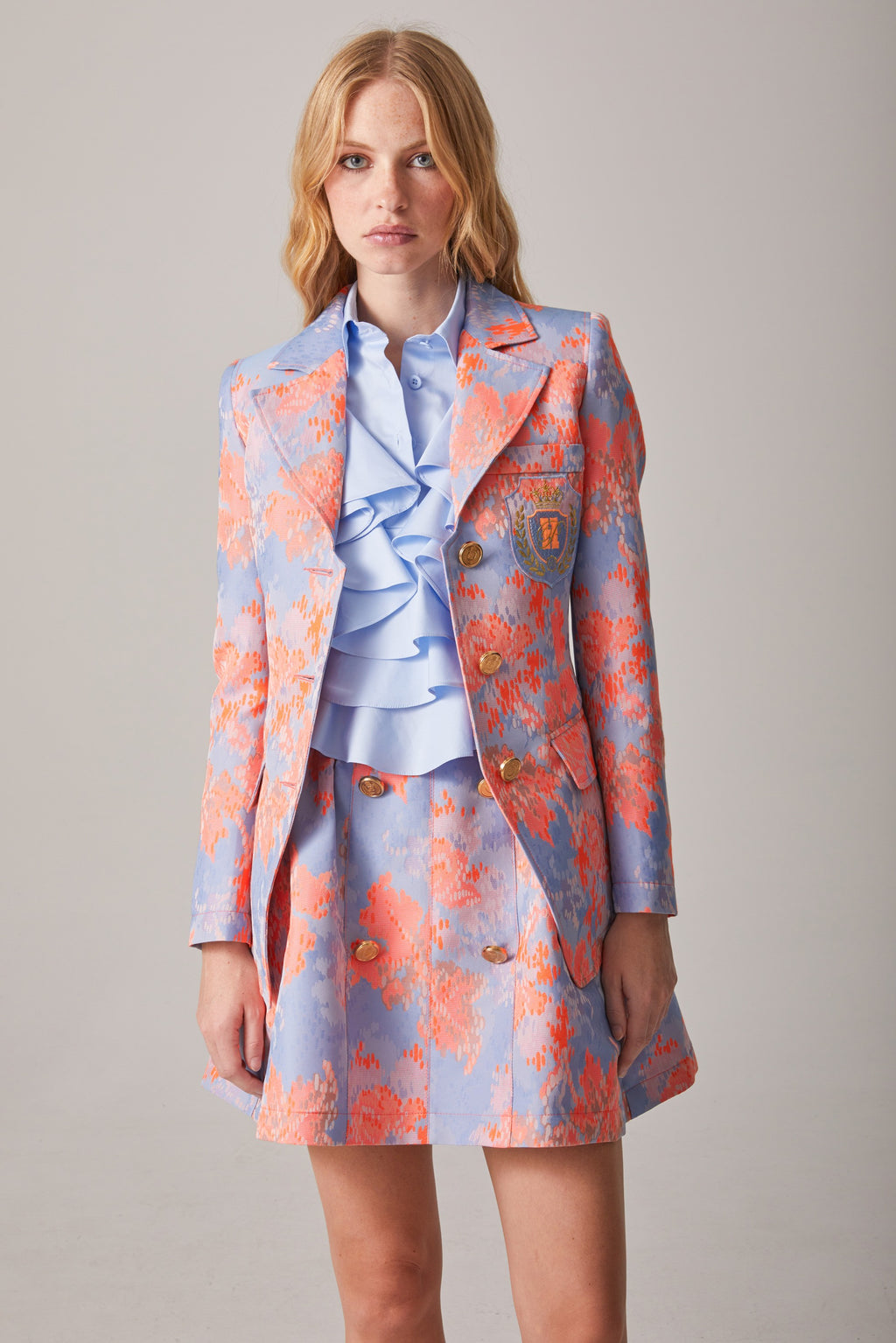 CHAQUETA JACQUARD FLUOR ESCUDO