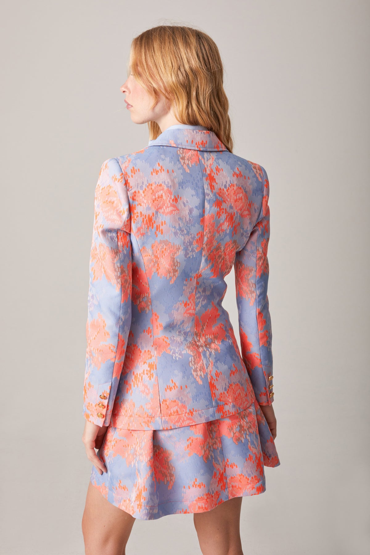 CHAQUETA JACQUARD FLUOR ESCUDO