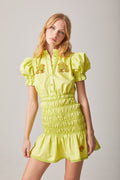 VESTIDO ENGOMADO VERDE LIMA
