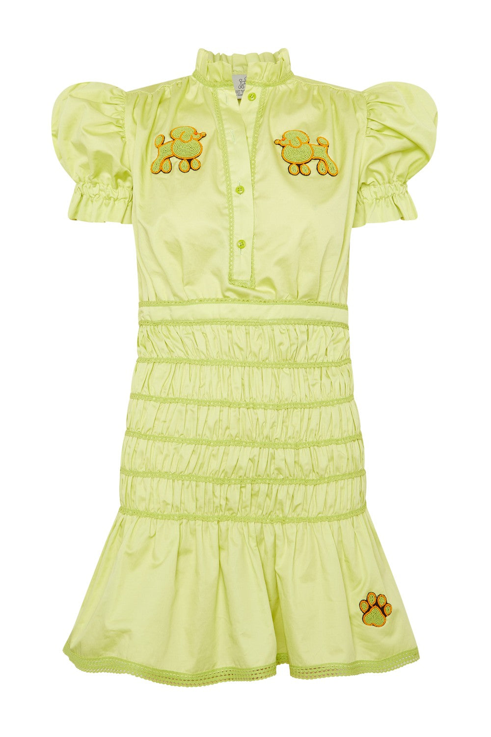 VESTIDO ENGOMADO VERDE LIMA