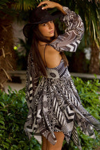 VESTIDO JOYA GASA CORTO