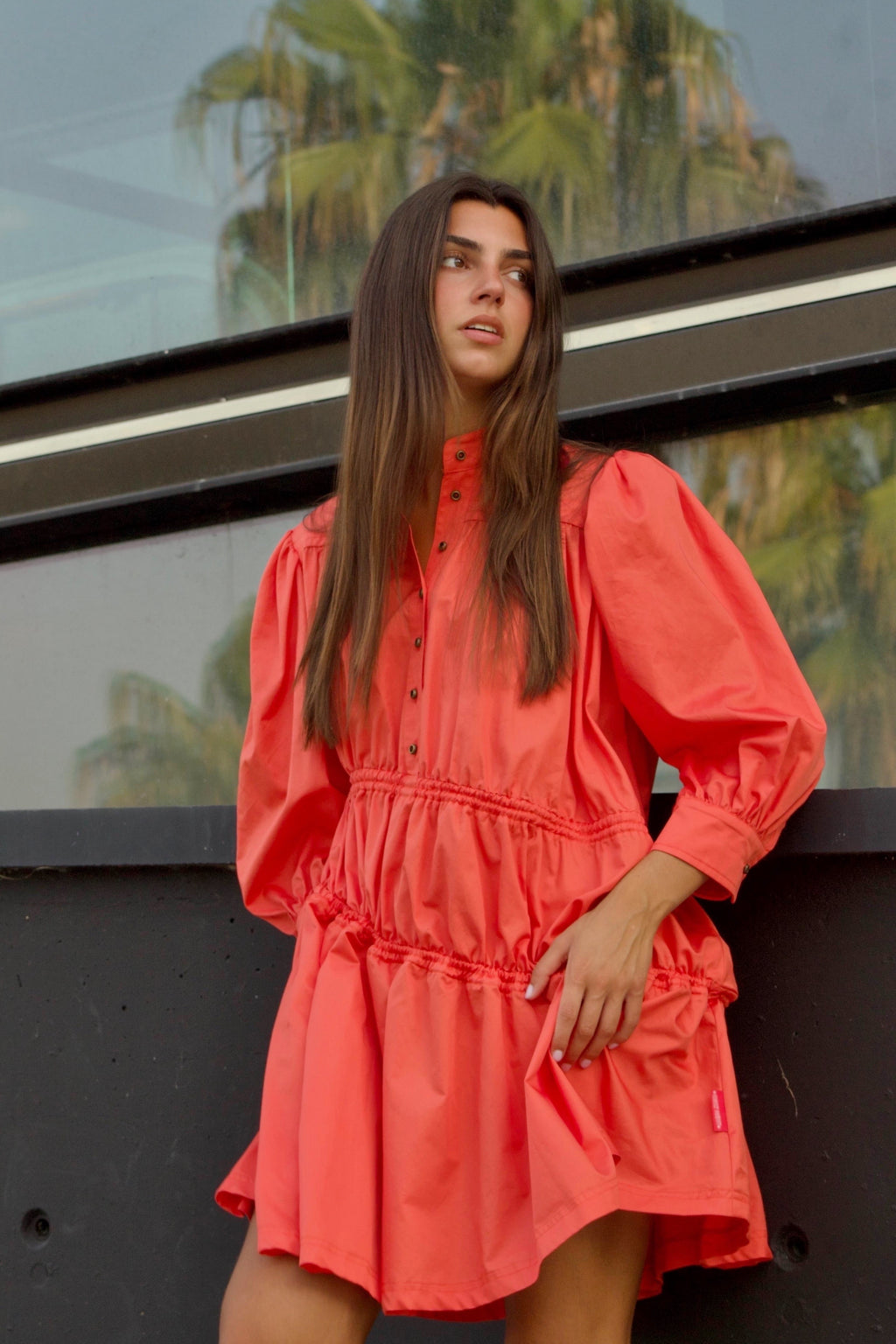 VESTIDO ALGODÓN MINI CON TRAFALUC