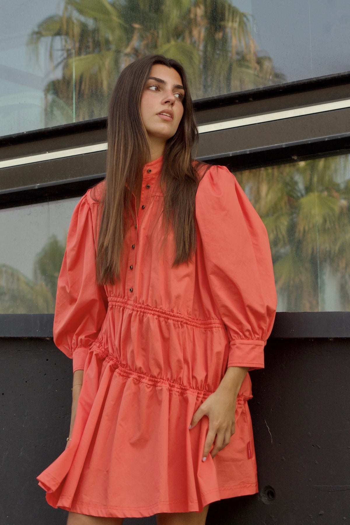 VESTIDO ALGODÓN MINI CON TRAFALUC