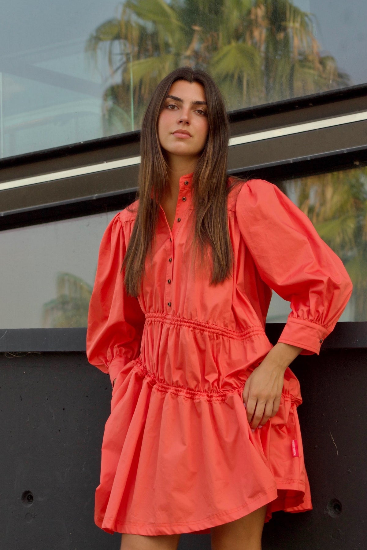 VESTIDO ALGODÓN MINI CON TRAFALUC