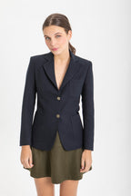 CHAQUETA AZUL COLLEGE CON ESCUDO MARINO