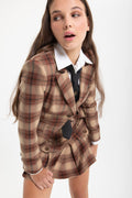 CHAQUETA DE CUADRO PREPPY