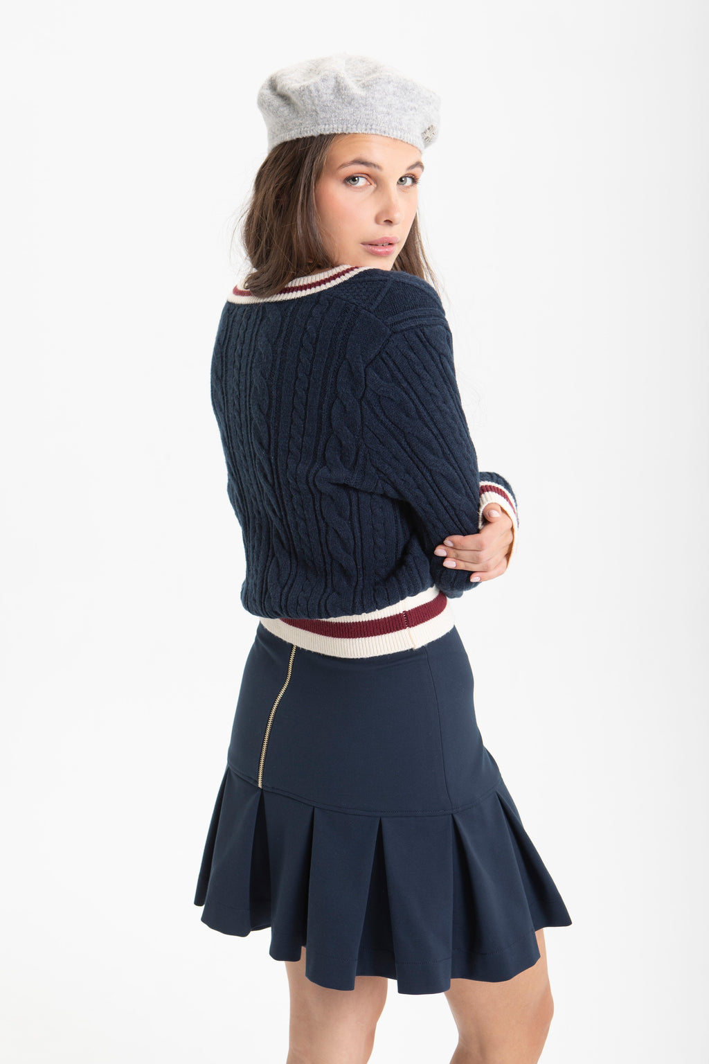 BLUE ZIPPER SKIRT