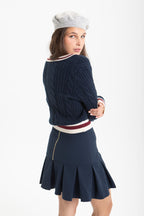 BLUE ZIPPER SKIRT