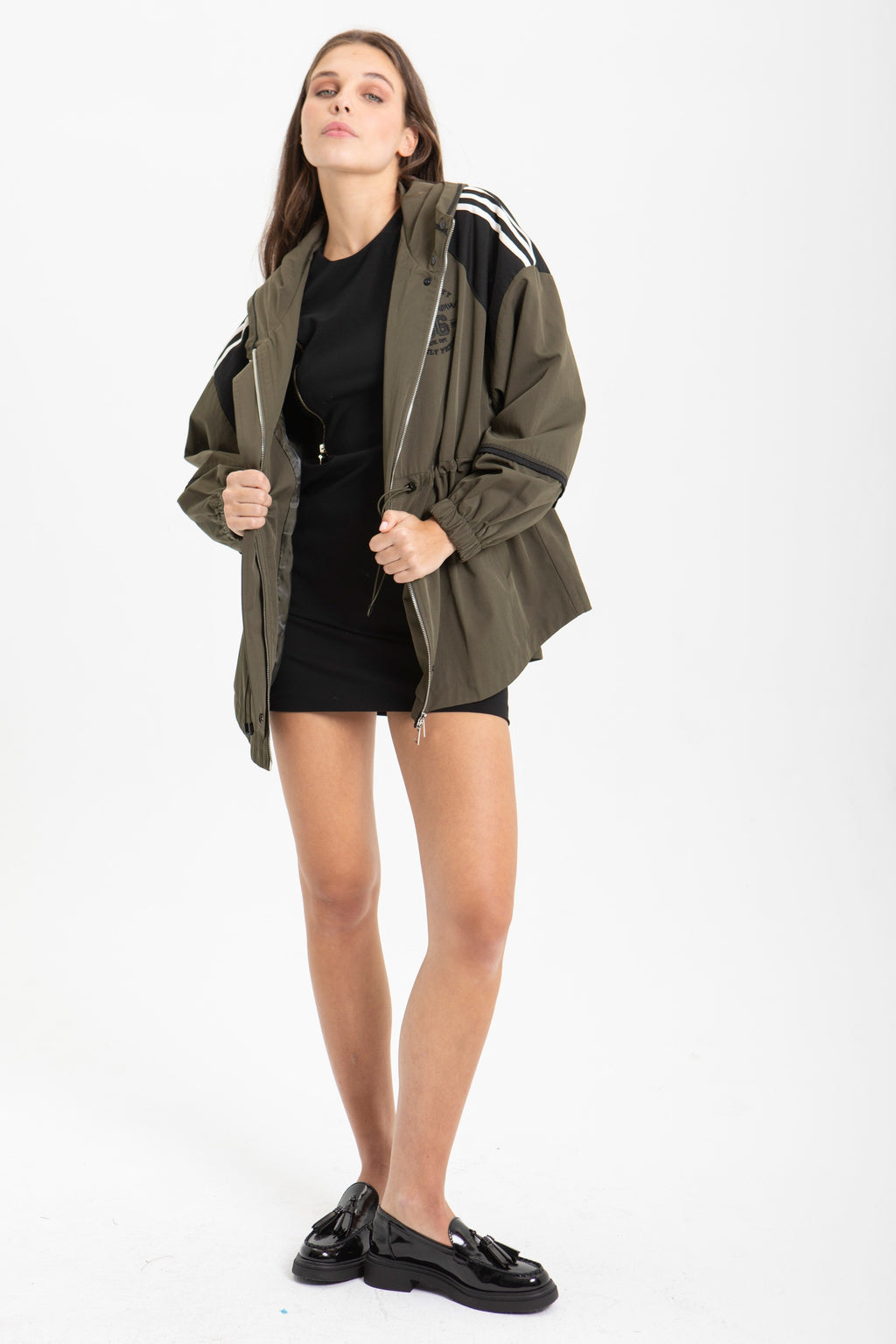 KHAKI HOODED OVERSHIRT