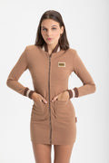 VESTIDO PUNTO ESTILO BOMBER