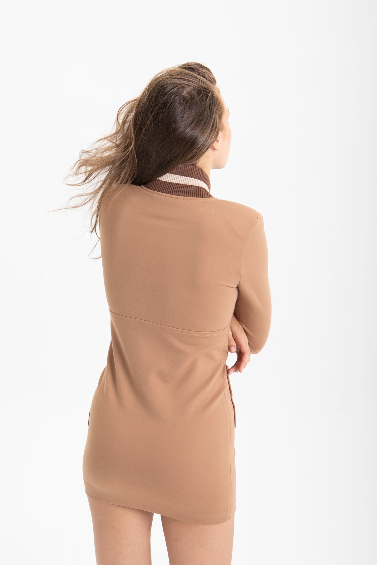 VESTIDO PUNTO ESTILO BOMBER