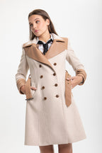 SAND-CAMEL COMBINED COAT