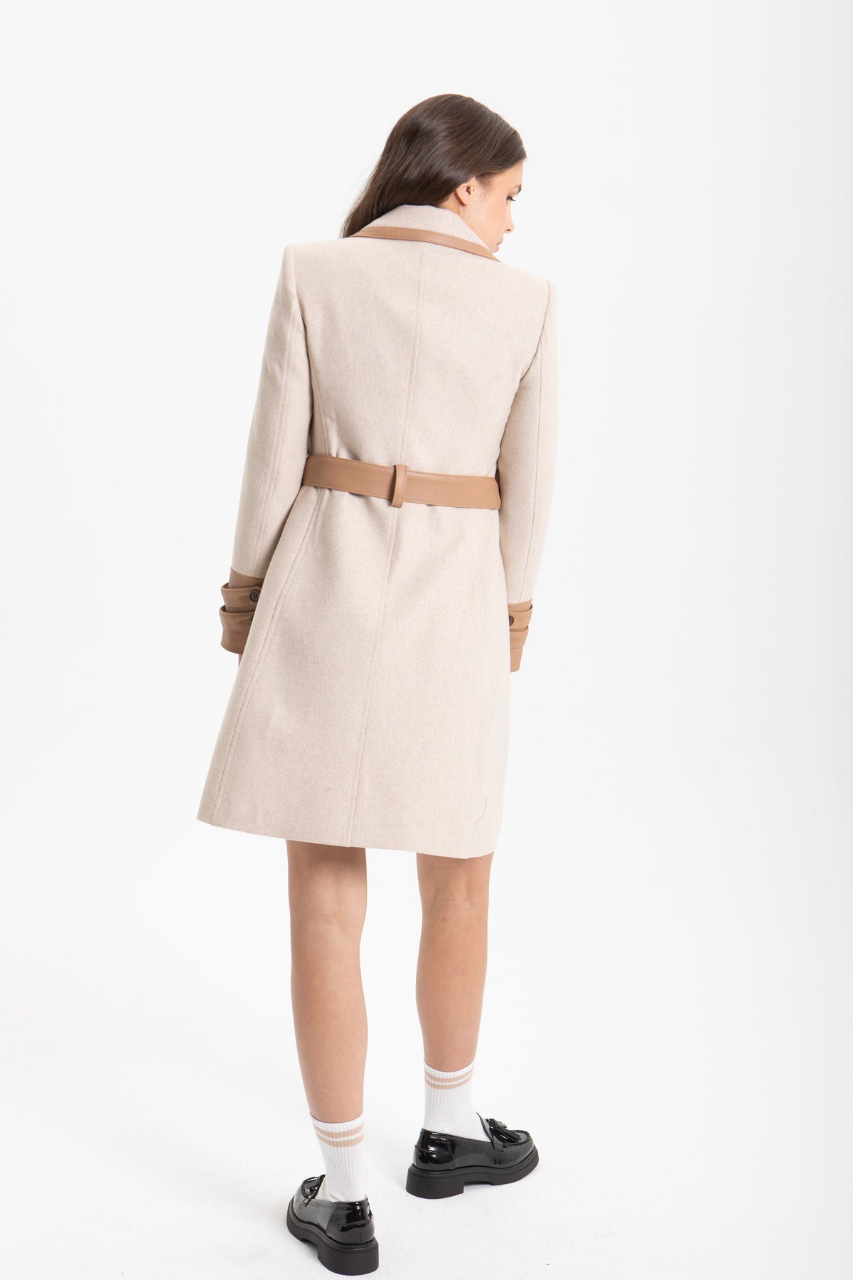 SAND-CAMEL COMBINED COAT