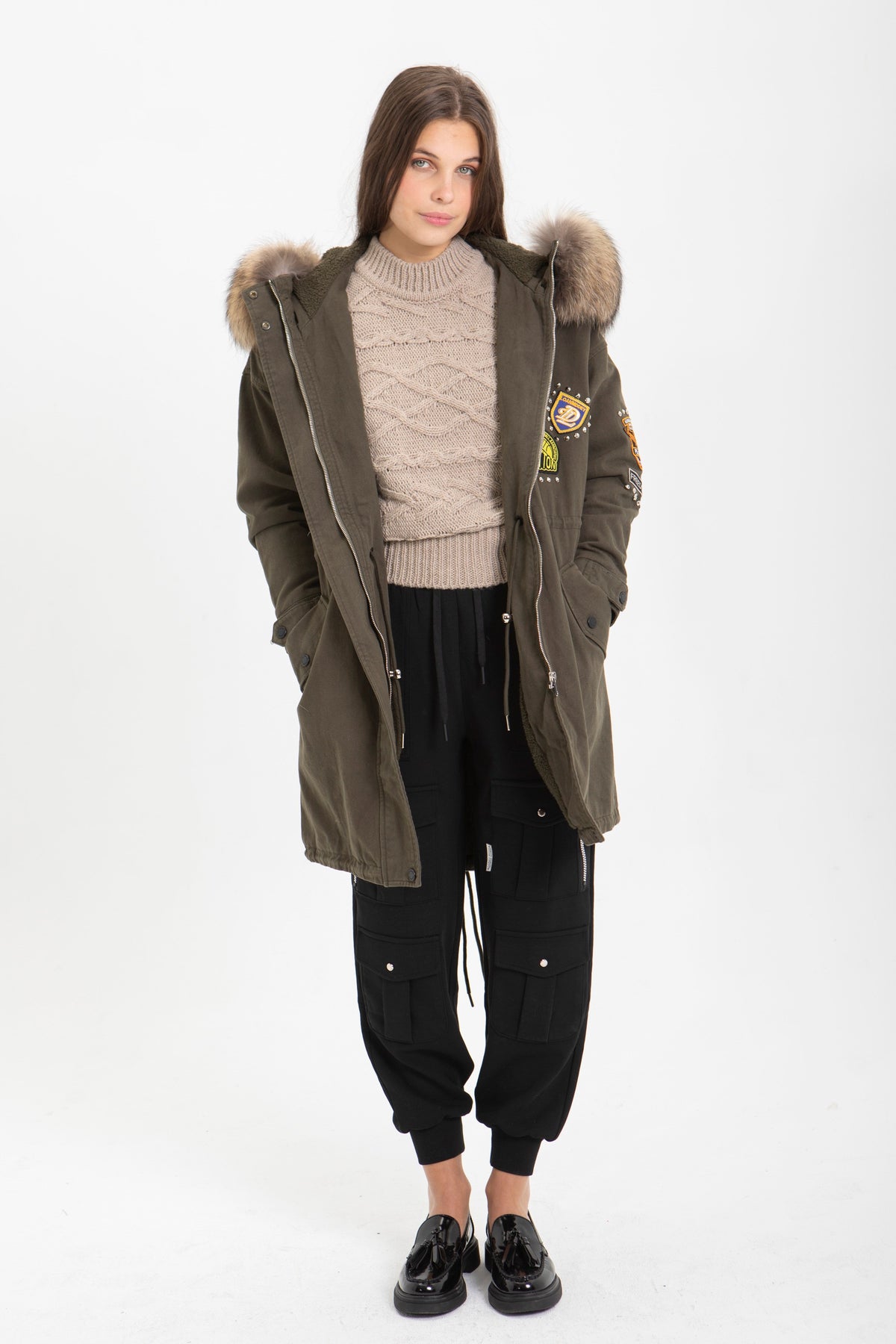 PARKA WITH FUR HOOD