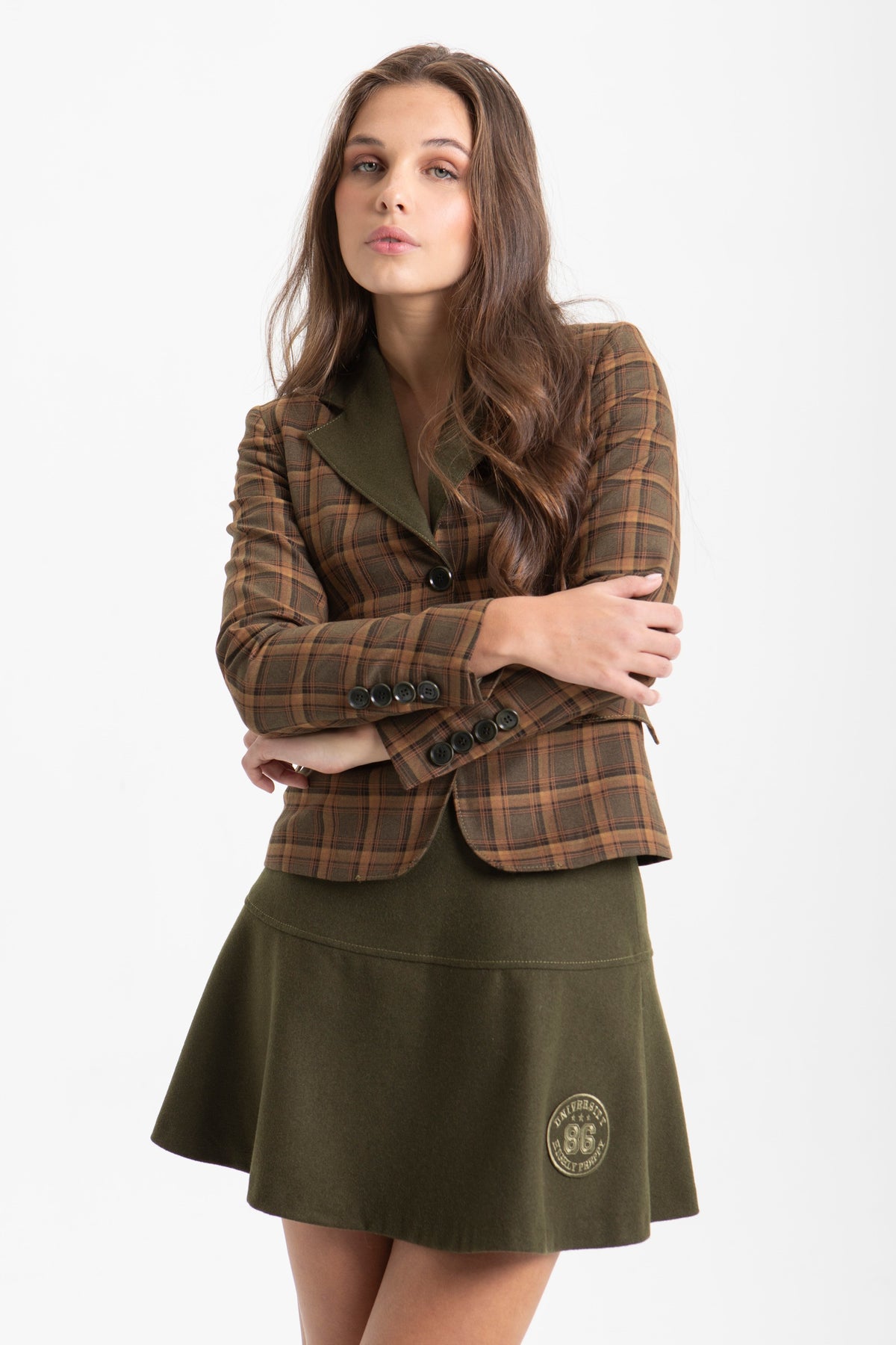 CHAQUETA CUADRO VERDE