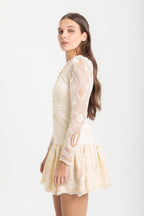VESTIDO VAINILLA CALADO