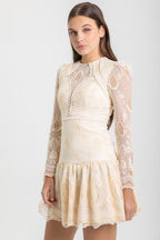 VESTIDO VAINILLA CALADO