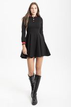 VESTIDO PUNTO NEGRO EVASÉ