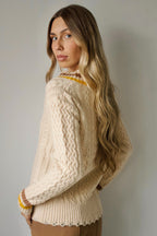 BEIGE UNIVERSITY SWEATER