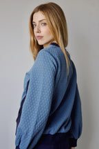 SUDADERA ACOLCHADA ESCUDO AZUL
