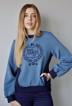 SUDADERA ACOLCHADA ESCUDO AZUL