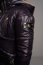 PARKA LARGA CINTURA ELÁSTICA NEGRO