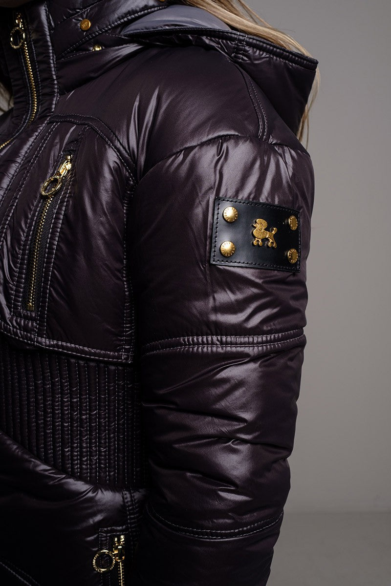 PARKA LARGA CINTURA ELÁSTICA NEGRO