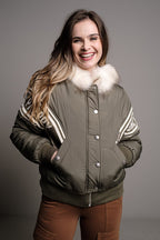 KHAKI HP STRIPED PARKA