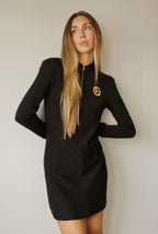 VESTIDO PUNTO ESCUDO NEGRO
