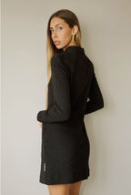 VESTIDO PUNTO ESCUDO NEGRO