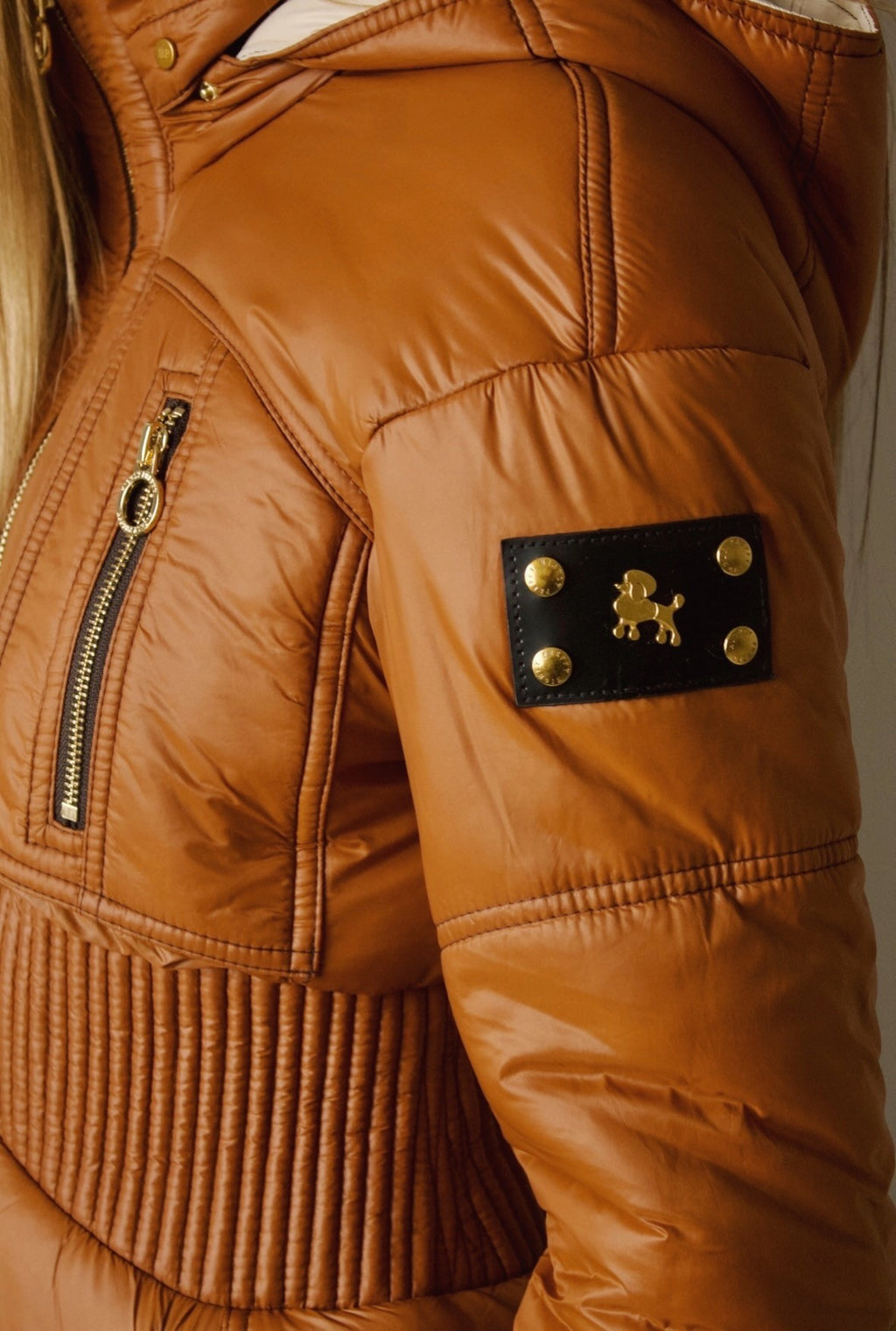 PARKA CINTURA ELÁSTICA CORTA TEJA