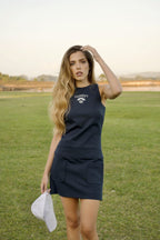 NAVY KNIT DRESS
