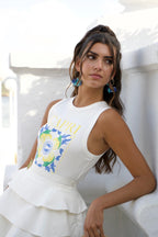 RIB KNIT CAPRI T-SHIRT