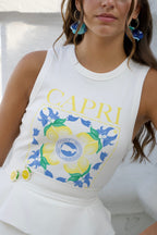 RIB KNIT CAPRI T-SHIRT