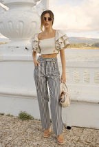 TWILL STRIPE TROUSERS
