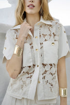BLUSA ROMÁNTICA MANGA CORTA