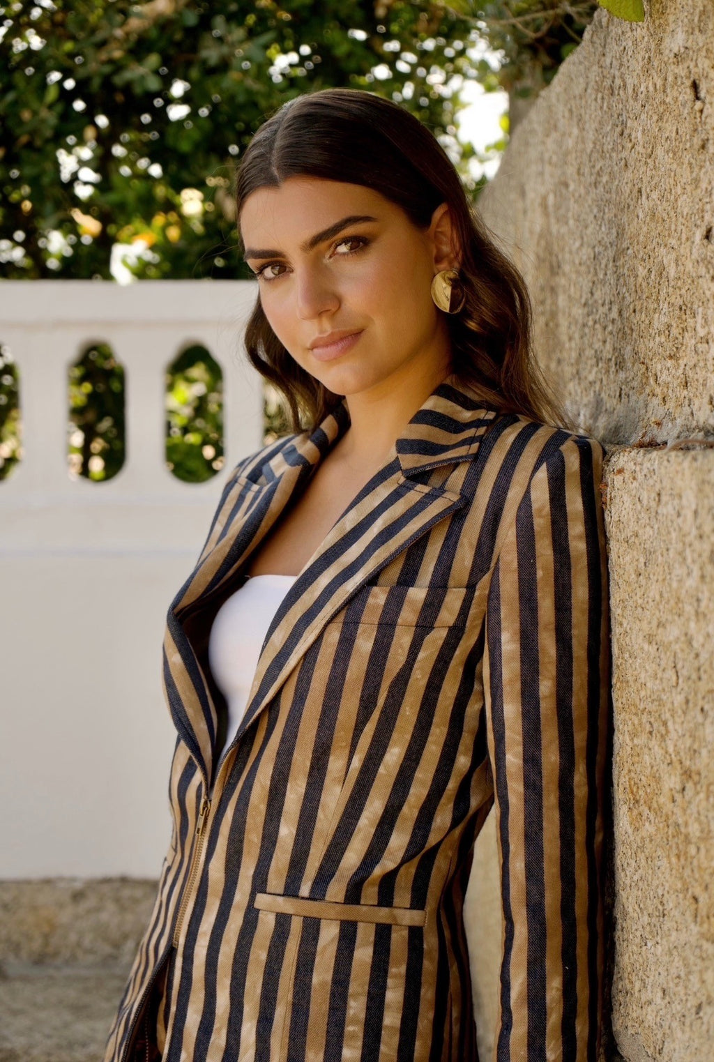 CHAQUETA CREMALLERA RAYAS