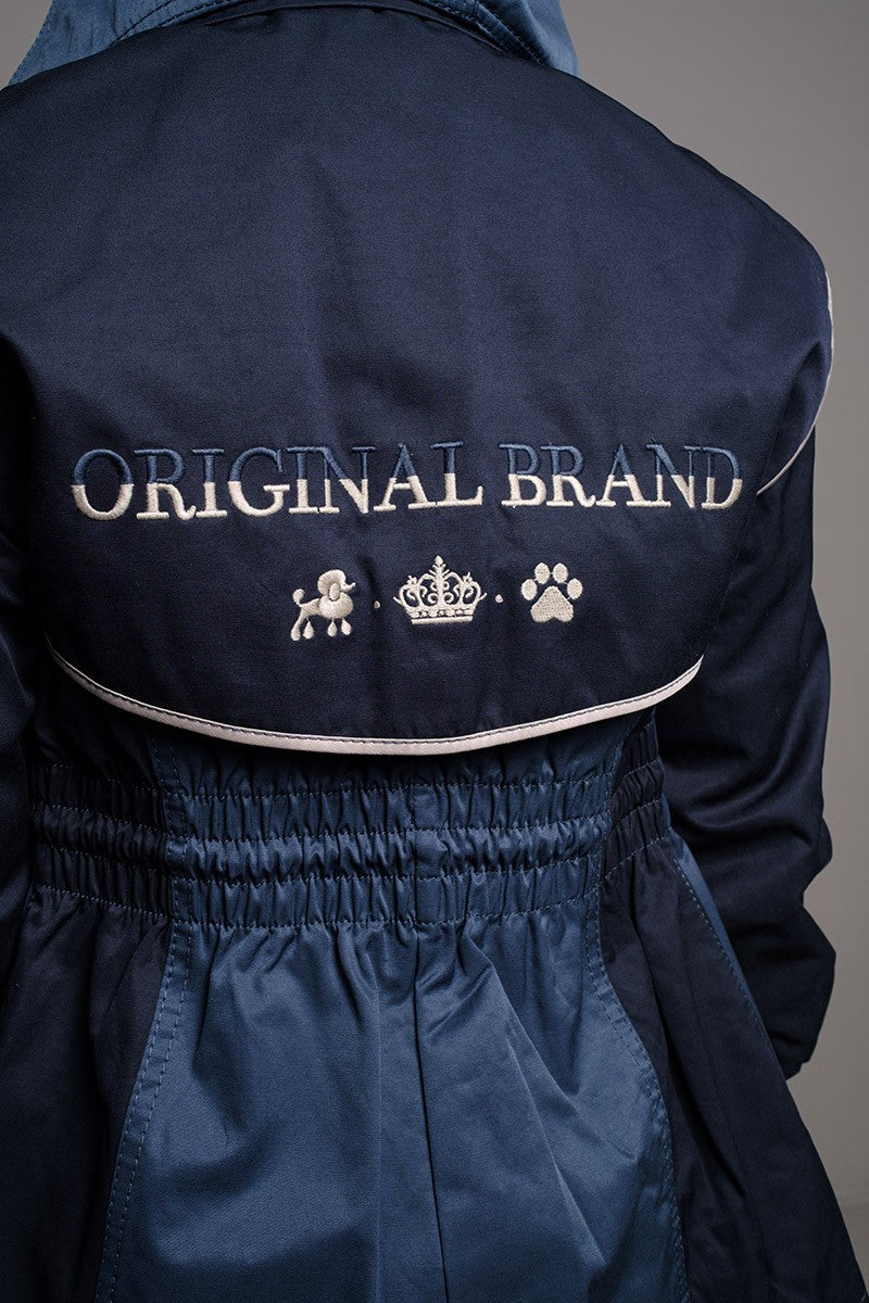 SHORT BLUE COMBINED TRENCH COAT