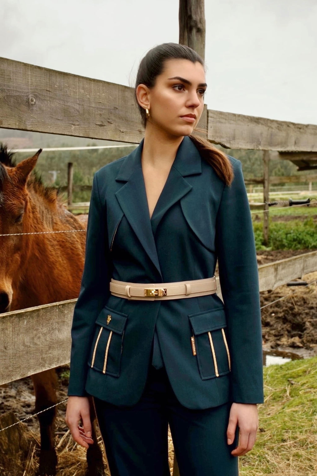 BLAZER VERDE AZULADO