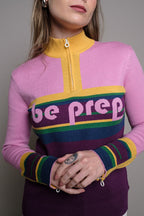 PINK COLOR BLOCK SWEATER