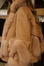 CHAQUETA DE PIEL Y PELO NATURAL