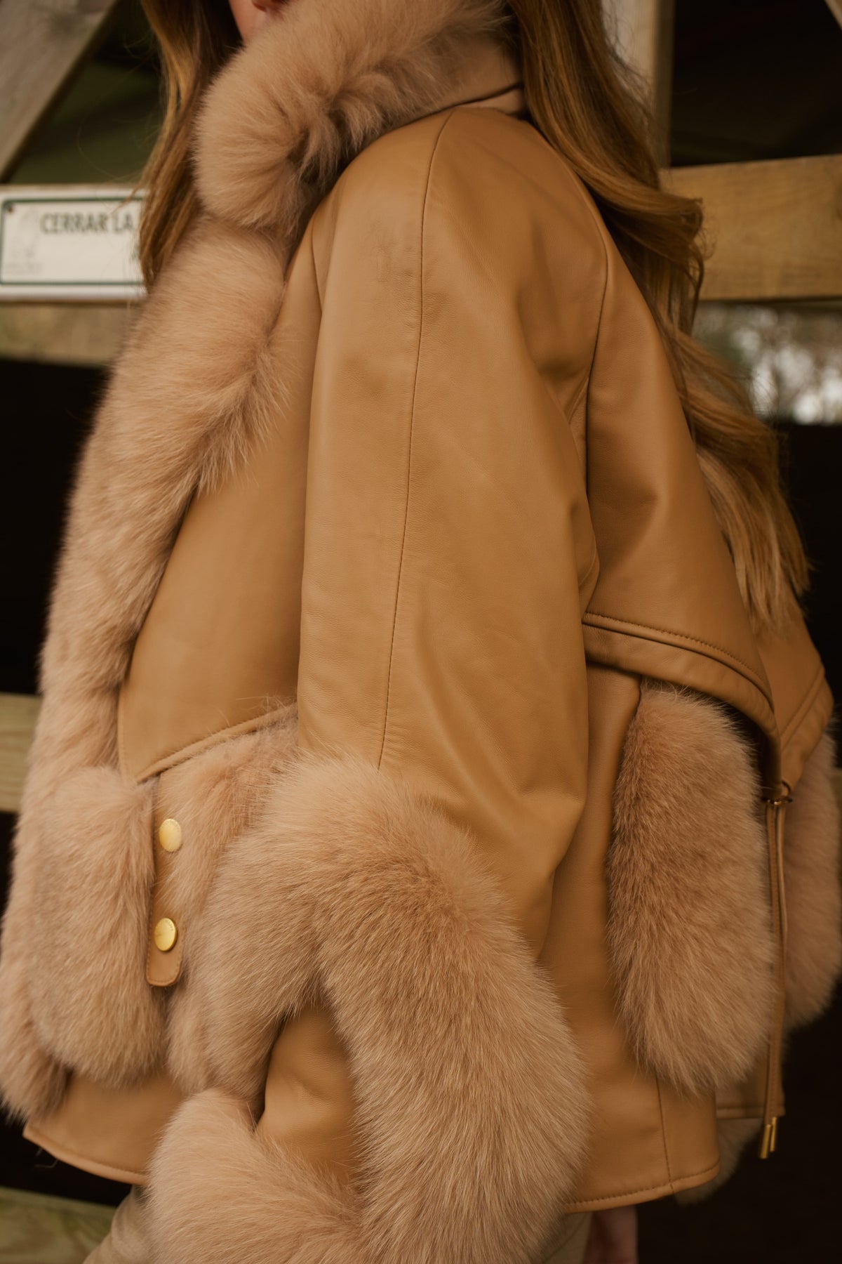 GENUINE LEATHER AND FUR JACKET