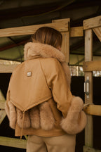 CHAQUETA DE PIEL Y PELO NATURAL
